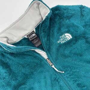 The North Face Womens Fuzzy Teddy Fleece Jacket Teal Green Full Zip Size S P